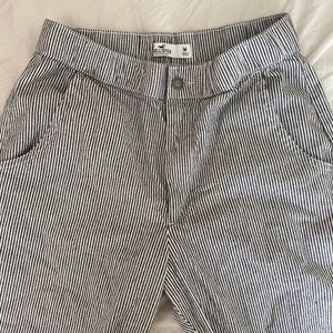 Trendy striped straight pants